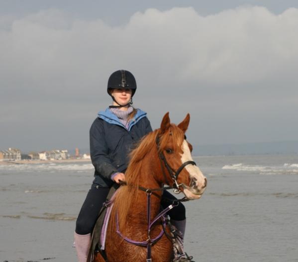 Me and Shantih at the beach in November 2008